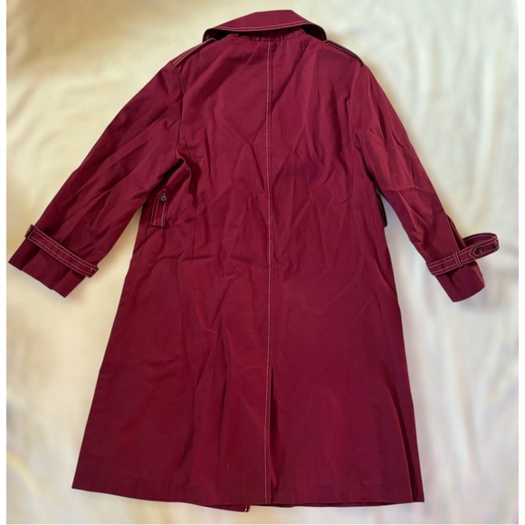 Vintage Ladies Red Rain Jacket With Polka Dot Insert - Picture 2 of 7